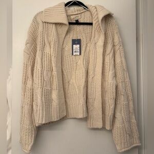 NWT Cream Knit Cardigan